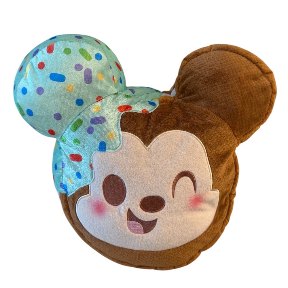 Disney Munchlings Mickey Mouse Ice Cream Sandwich Plush Brown Mint Green